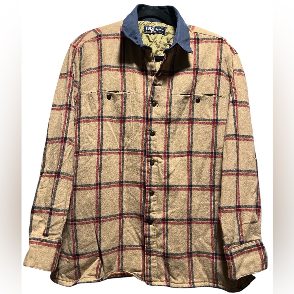 “SIM Sportswear” Vtg Button Down Plaid Flannel  Sz Med Shirt/ jacket